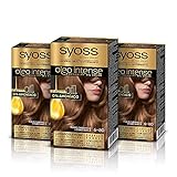 Syoss Oleo Intense - Tinte 6-80 Rubio Caramelo – Coloración permanente Sin Amoníaco – Cobertura profesional de canas – Resultados de peluquería (Pack De 3)