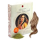 Henna, índigo y amla - Color castaño claro - Tinte natural y tratamiento para el cabello - En polvo (200g)