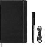 Moleskine Smart Writing Set, Libreta Inteligente con Bolígrafo Inteligente Incluido, Cuaderno Digital de Moleskine con Páginas a Rayas, Grande, 13x21 cm, Negro
