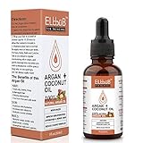 Aceite Argán+Aceite de Coco – Aceite Argán Natural de Árboles de Argán Marroquíes para Pureza Máxima Aceite Orgánico Puro - Cuidado Hidratante Antiarrugas para Piel, Pelo y Uñas