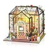 Cuteefun Kit de Casa en Miniatura, 1:24 Bricolaje para Adultos para Construir, Modelo de Casa de Manualidades con Muebles y Herramientas, Haz tu Propio Regalo, Casa de Flores