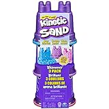 Kinetic Sand - Arena MÁGICA Brillante - 3 Packs de 340g con Purpurina de Colores para Mezclar, Moldear y Crear - Kit Manualidades para juguetes de Niños 3 Años + - 6053520