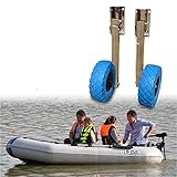 Ruedas de transporte ruedas deslizantes para botes inflables, ruedas de arranque fáciles de plegar de 10'x 3' para bote inflable, kayak, bote, yate, balsa
