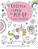 Colorea y crea tu pop-up. Unicornios (Castellano - A PARTIR DE 3 AÑOS - MANIPULATIVOS (LIBROS PARA TOCAR, JUGAR Y PINTAR), POP-UPS - Otros libros)