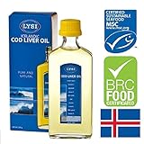 Aceite de hígado de bacalao islandés de LYSI, 240 miligramos, sabor natural, líquido, a partir de 6 meses