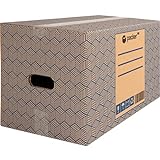 packer PRO Pack 10 Cajas Carton para Mudanzas y Almacenaje Ultra Resistentes con Asas 500x300x300mm